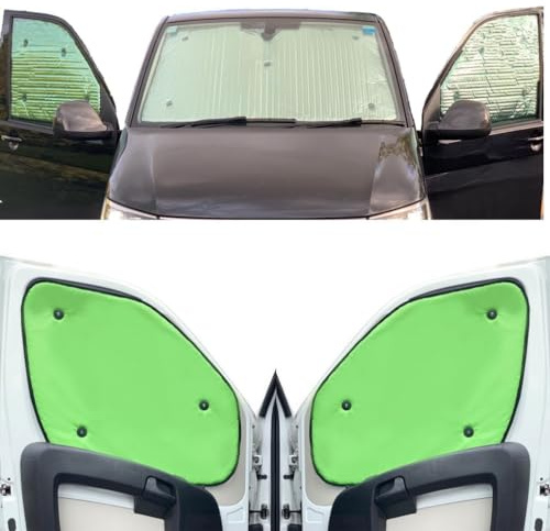 Fensterrollo-Set Kombatibel Mit Citroen Berlingo (2008-2018)(Komplettset + Heckklappe + Dachfenster) Rückseite einfärben Kalk, Reversibel und Thermisch