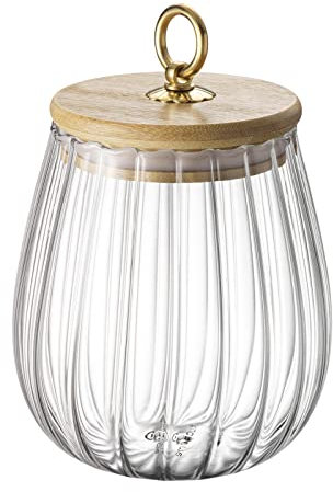 Kuahome Glas Vorratsglas 4-Set mit Deckel, luftdicht Borosilikatglas Vorratsbehälter. Aufbewahrung Gewürzen Vorratsdosen vorratsgläser