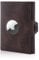 TRUSADOR Verona Leder Geldbörse Herren Damen, Trifold Slim Wallet RFID (Air Tag Pocket, Brown Vintage)