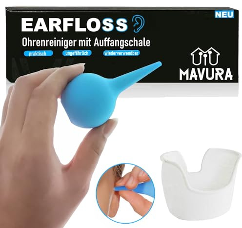 EARFLOSS Premium Ohrenspülung Set Ohrenspritze Ohrenreiniger, Ohrenschmalzentferner Ohr Dusche Ohrendusche