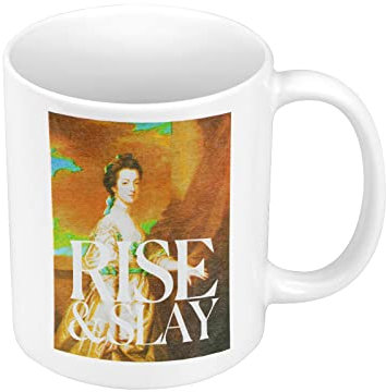 Fabulous Ceramic Mug 325ml Rise & Slay Collage Vintage Illustration Art Humor Parody Meme Zoomer Millenials