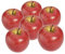 R 6 Stueck Dekorativer Kuenstlicher Apfel Kunststoff Imitation Hause Dekoration - rot