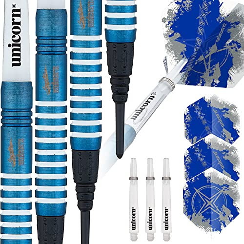 Unicorn Silver Star | Gary Anderson | Soft Tip Darts, blau, 17 g