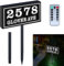 Numeri civici solari per esterni moderni alimentati Indirizzo targa solare indirizzi per cantiere Led numeri di indirizzo per illuminazione della casa Nome della strada illuminato con pali telecomando