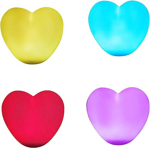 2 Stück LED Herz mit Farbwechsel je 8 cm gross Deko Tisch-Beleuchtung Geschenkidee