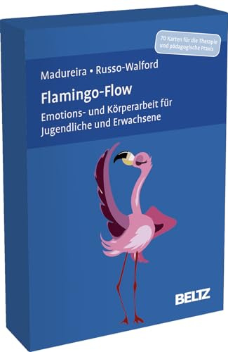 Flamingo-Flow: Emotions- und Körperarbeit für Jugendliche und Erwachsene. 70 Karten für die Therapie und pädagogische Praxis. Mit 24-seitigem Booklet ... 9,8 x 14,3 cm. (Beltz Therapiekarten)