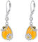 Biene Leverback Ohrringe Bernstein Teardrop Sterling Silber Dangle Drop Ohrringe Bumble Bee Flower Schmuck Geschenke für Frauen Mädchen