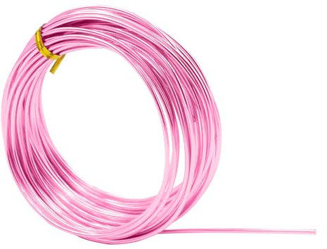 Talkey 2mm Aluminum Bendable Crafting Sculpting Wire for Modelling, Bonsai Training, Skeleton, Floral Making, Jewelry Making, Wire Weaving and Wrapping (Pink)