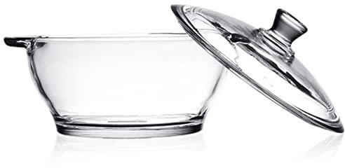 Zerodeko ollas transparentes para cocinar sartén de inducción sartenes antiadherentes sartén antiadherente vidrio bandeja para hornear olla de estofado de comida olla de cocina