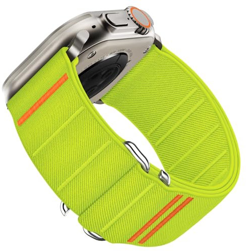 Suitisbest Cinturino compatibile con Apple Watch Ultra 49 mm, 46 mm, 45 mm, 44 mm, 42 mm, cinturino sportivo in nylon con gancio a S per Apple Watch Ultra 2 / Ultra SE Serie 10 9 8 7 6 5 4 3 2 1