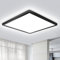 zemty LED Deckenleuchte Flach 24W 29.5cm, 3000K/4000K/6500K Deckenlampe Schwarz Eckig Panel 3 Farben Ultra Dünn Lampen Deckenlampen Badezimmer Modern Lampe Decke für Bad Schlafzimmer Küche Flu
