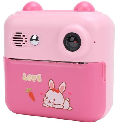 Sofortbildkamera, 50MP 1080P Digitalkamera mit 2,4 Zoll IPS Bildschirm, 16 fachem Digitalzoom, Serienaufnahme, Timer, HD Digitalvideokameras für Kinder, Jugendliche (PINK)