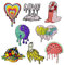 Attuslla 8 Stück Flicken Patches Patches Sticker, Schmelzen Patch zum Aufbügeln Aufnäher Kinder zum Aufbügeln für Basteln DIY, Kleidung, Kleid, Hut