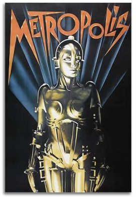 LISHDUNS Metropolis Filmposter, Schlafzimmer, Wohnzimmer, Wanddekoration, Poster, Ästhetik, Art-Deco, 30 x 45 cm, ungerahmter Stil
