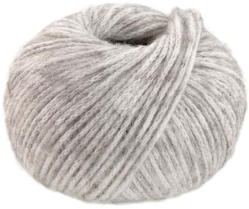 LANA GROSSA Twinny | Voluminöses Kettengarn aus Merinofasern mit Flauscheffekt | Handstrickgarn aus 97% Schurwolle (Merino extrafein) & 3% Polyamid | 50g Wolle zum Stricken & Häkeln | 100m Garn FB12