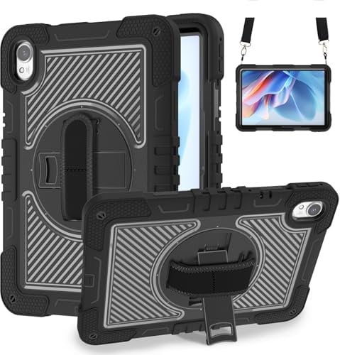 for Huawei Matepad 11.5 inch Case,Heavy Duty Full-Body Shockproof Protective Case w Rotating Stand, Hand/Shoulder Strap for Matepad 11.5,Black
