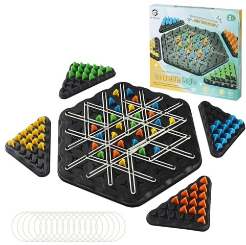 Triggle Spiel,Lustiges Ketten Dreieck Spiel,Chain Triangle Game,Strategie Brettspiele,Desktop Brettspiel,Geeignet für Eltern-Kind-Interaktion und Familientreffen