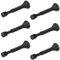 Spring Door Stop Metal Door Stoppers 6 Pack Wall Mounted Spring Doorstops with Rubber Tip Screws and Base Plate Skirting Board Buffer for Protecting Walls and Doors