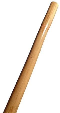 TEKKA BUDO BO Stab 152 cm Rattan mit Schale - Langstock Vollkontakt Training Holz ungeschält - Jugend Junior Kobudo, Aikido, Kampfsport, BO-Jutsu, Bujinkan Ninjutsu