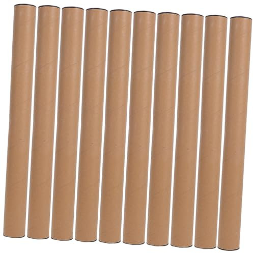 OUNONA 10 Stk Papierröhre für den Postversand Rohr Poster Zeitungsplakate Verpackungsmaterial Verpackungsbeutel Papierrohre Die Papprollen Zugrohr Blaupausen mit Rohren Plastik Khaki