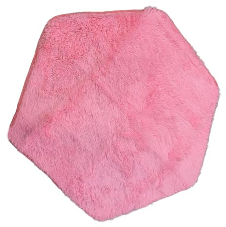 Pitycbo Kinder Spielmatte Bereich Teppich Eingang Schlafzimmer Mädchen Prinzessin Zelt Rosa Sechseck Teppich