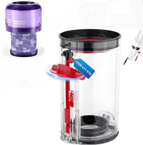 Staubbehälter für Dyson V11 V15 SV14 SV15 SV17 SV22 Behälter Filter Ersatzteile Zubehör Staubsauger Auffangbehälter Ersatzfilter Ersatzbehälter Staubeimer Mülleimer Staub Abfallbehälter