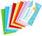 NOTEZMATE 200 Trennstreifen bunt in 8 Farben, 25 Stück pro Farbe, 23,7 x 10,3 cm,160g/m² Karton, mit praktischer 2 Gelocht, Bedruckbar Papier Karten für Sortieren Ordner, für Büro Schule Zuhause