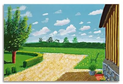 CKJenjBKm David Hockney Vintage Abstrakte Wandkunst Beige Poster Ästhetische Leinwand-Wandkunst Druck Wohnraumdekoration für Schlafzimmer Wohnzimmer 30 x 45 cm ungerahmter Stil