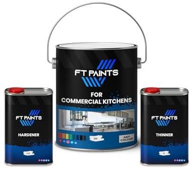 FabioT. FT Paints 25.300L Kit 2K Anti-Slip Floor Paint with E9005 Hardener (Standard Drying) For Commercial Kitchens- RAL 9011-Graphite Black