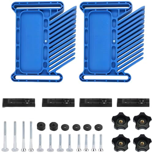 Helilyco Blaues Federbrett Holzbearbeitungs-Set, 28-teiliges ABS-Kunststoff-Verlängerungs-Klapptisch-Werkbank für DIY-Projekte