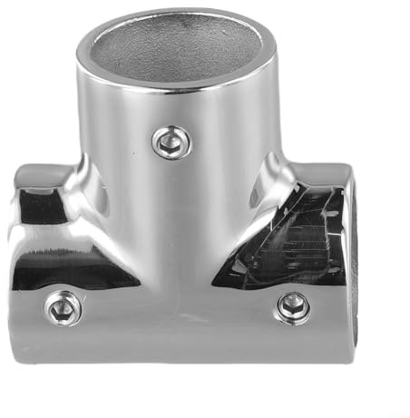 Giunto a T in acciaio inossidabile 316, morsetto per tubo a tre vie staccabile per raccordi per ringhiere per barche (25 mm)