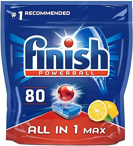 Finish All in 1 Max Lemon Dishwasher Tablets, 80 Tablets
