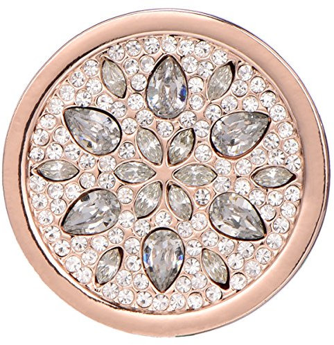 Morella Damen Schmuckmünze Coin 33 mm Blüte Zirkonia Traum