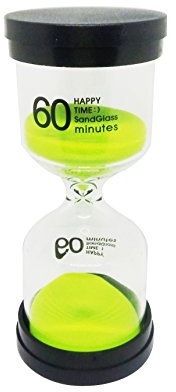 Besttimes Sablier 60 Minute Green Sand Timer Parfait Cuisine Sablier Verre de Verre (Vert)