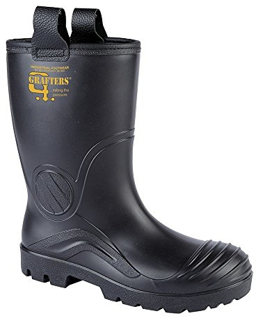 Grafters M928A Mens Safety Rigger Wellies Boots Black