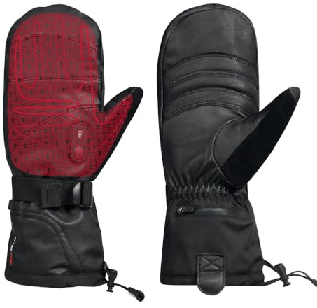 G-HEAT - Moufles de Ski chauffantes LIMIT-30 - Mixtes - Tactiles - Doigts préformés à l'intérieur - Leash Amovible - Usages : Sports d'hiver.