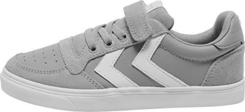Hummel Unisex Kinder Slimmer Stadil Leather Low JR Sneaker Niedrig, Alloy 204 495 1100, 38 EU