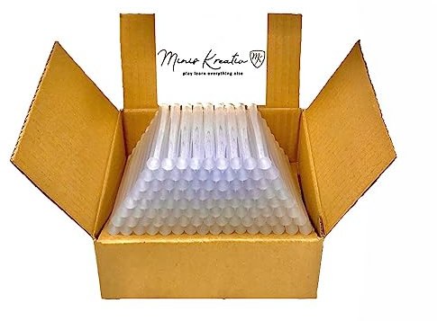 100 Stk Heißklebesticks 11mm transparent 2 KG I 11mm transparent klar I Industriequalität Ø 11 x 200 mm I gefertigt in Deutschland I Gratis Holz Überraschung I Klebepatronen 11mm