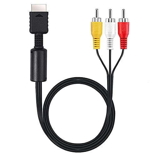 Suncala Câble audio vidéo RCA pour Playstation PS2 PS3 (1 pièce) 1,8 m