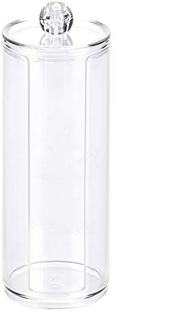 Cotton Pad Organizer, geteilte Aufbewahrungsbehälter Cotton Pad Holder, Cotton Pad Container Transparenter runder Acryl Cotton Pad Aufbewahrungskoffer, für Cotton Pads für Puff