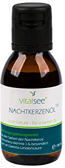 Vitalsee NACHTKERZENÖL 100 – Öl aus Samen der Nachtkerze – vegan, glutenfrei, laktosefrei, ohne Zusätze