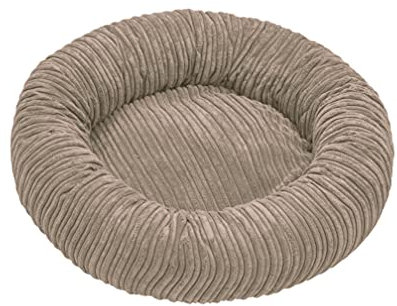 adekor_home Rund Hundebett Katzensofa Tierbett Katzenbett Cord Katzennest Hundekissen Schlafplätze Für EIN Haustier 60cm | 80cm | 100cm Grau/Schwarz/Creme/Braun… (XL, Braun)