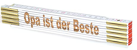 Zollstock mit Namens-Gravur zum auswählen - personalisiert - Lasergravur - Geschenk - Mann - Vatertag - Geburtstag -, Zollstöcke:OPA IST DER BESTE