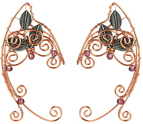 Lurrose Ohr-Crawler Kletter-Ohrringe Wickelohrclip Manschette Elfenohren Ohrstecker Jacke Ohrringe Frauen Ohrschmuck für Halloween Cosplay Hochzeit
