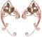 Lurrose Ohr-Crawler Kletter-Ohrringe Wickelohrclip Manschette Elfenohren Ohrstecker Jacke Ohrringe Frauen Ohrschmuck für Halloween Cosplay Hochzeit