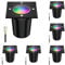 ledscom.de 6 Stück Bodeneinbauleuchte RELI für außen, IP67, schwarz, gefrostet, eckig, 11 x 11cm inkl. LED RGB Lampe, smart 473lm