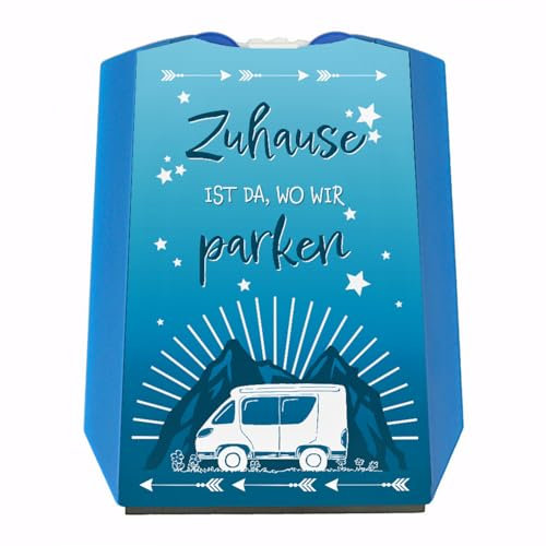 Zuhause ist da, wo wir parken Camper Parkscheibe mit 2 Einkaufswagenchips eine praktische Parkuhr die Nicht nur gut aussieht sondern auch zeigt, DASS Camping Deine Leidenschaft