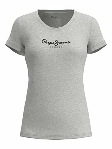 Pepe Jeans New Virginia Ss N, T-Shirt para Mujer, Gris (Grey Marl), XS