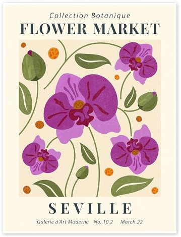 Flower Market Seville Poster von TAlex 50 x 70 cm Wandbilder Wanddeko