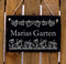 Garten Schild mit Wunschnamen Türschild Schiefer Schild Gravur Gartendeko für draußen personalisiert 22 x 16 cm